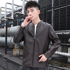 春秋韩版潮流帅气修身PU皮衣男短款青年皮夹克机车服外套813-P55，男装夹克，星座1403B