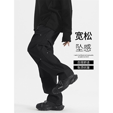 高街机能风冲锋直筒百搭美式冲锋裤K730常规特批35加绒特批45，男装休闲裤，星座718-1