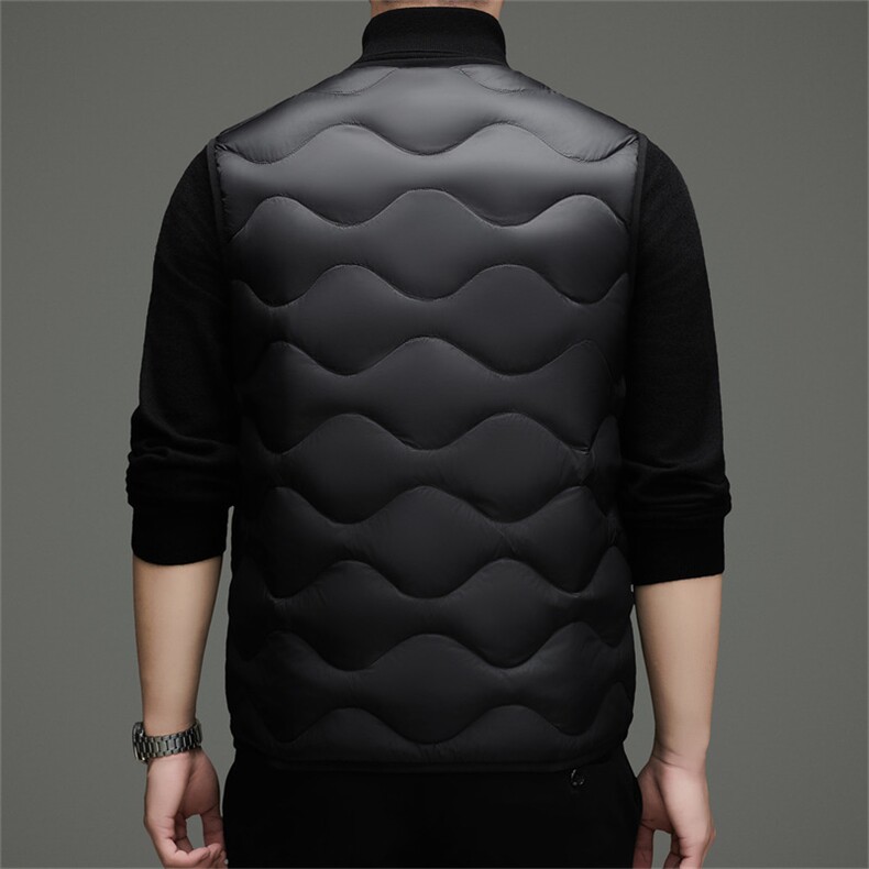 现货冬季新款男士V领羽绒服马甲90白鸭绒保暖商务休闲羽绒服马甲,男装羽绒服,钱塘723