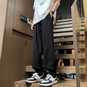 03新中式垂感束脚魔术贴休闲裤简约百搭西裤潮XZ211-1-K2420-P55图片