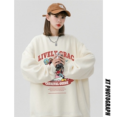 中性风23新款秋季时尚百搭宽松字母印花情侣卫衣W1031P30控48，男装卫衣，A247A
