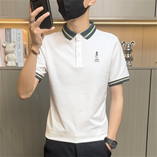 PL3067-特P35短袖t恤男士休闲翻领夏季薄款polo衫男翻领商务体恤，男装T恤，电商D310B-1