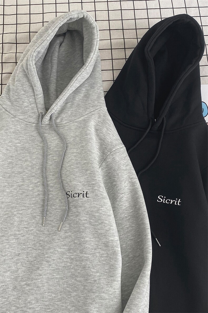 WY2098-P40纯棉连帽卫衣男大码运动帽衫宽松薄外套男,男装卫衣,电商A040
