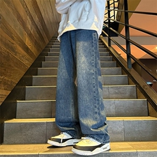 2026春季新款外景大码美式马吉拉牛仔裤M-5XGK24109-特P40，男装牛仔裤，电商A022
