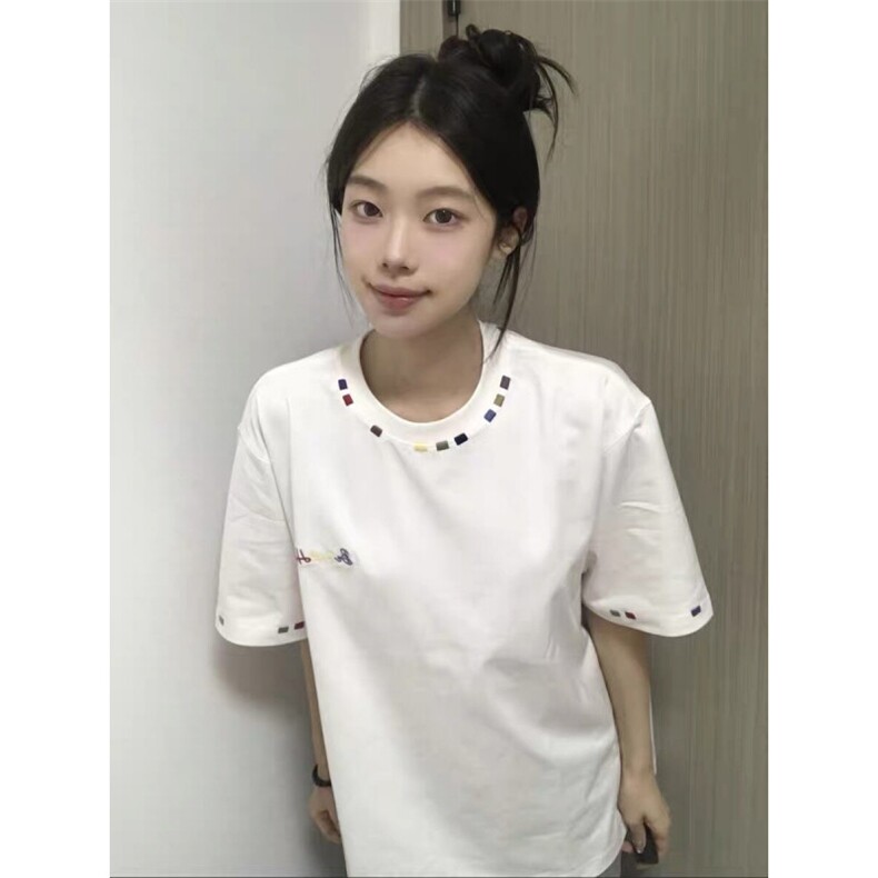 H0515-p35高品质刺绣设计感T恤男女同款情侣T恤，女装T恤，星座617A-2