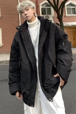港风棉衣外套男冬季宽松青少年厚款保暖羽绒棉服M066P120控158，男装棉衣，电商A157