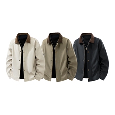 翻领夹克男春季简约宽松潮流百搭上衣服JK268-P78，男装夹克，星座308B-2