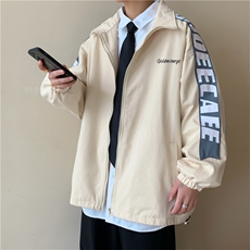 潮牌立领外套男春秋季夹克复古宽松情侣高街上衣JK0875-P58，男装夹克，星座308B-1