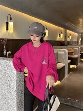 现货秋季新款：时尚潮流圆领卫衣，女装卫衣/绒衫，泽妤