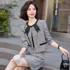 《现货》2026春季新款小香风半身裙两件套女高级感气质淑女套装裙，女装套装/套裙，众宇琦