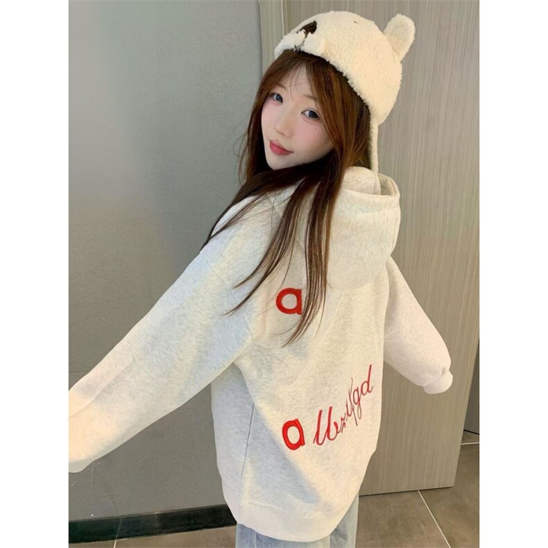 5322-P50原版做工刺绣纯棉华棉复合休闲宽松卫衣薄款，女装卫衣/绒衫，星座617A-2