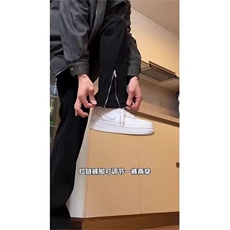 美式高街男女直筒修身侧面拉链牛仔裤加长黑色弯刀微喇裤S662P36，男装牛仔裤，星座1112-1