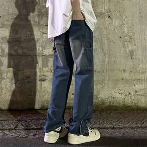 2025 秋季新款 外景大码高街修身工装牛仔裤M-5X GK23517-特P45,男装牛仔裤,电商A022