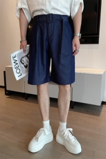 夏季新款男士宽松天丝仿牛仔五分裤纯色简约高级短裤潮K1003P65，男装牛仔裤，电商B267