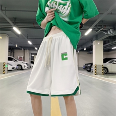 条纹运动休闲裤男夏季潮流百搭卫裤美式宽松潮牌五分裤K6151-P23，男装休闲裤，星座512-2