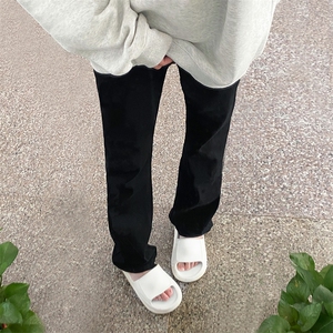 主推 夏季弹力男修身破洞大码直筒微喇牛仔裤女 K860-P50图片