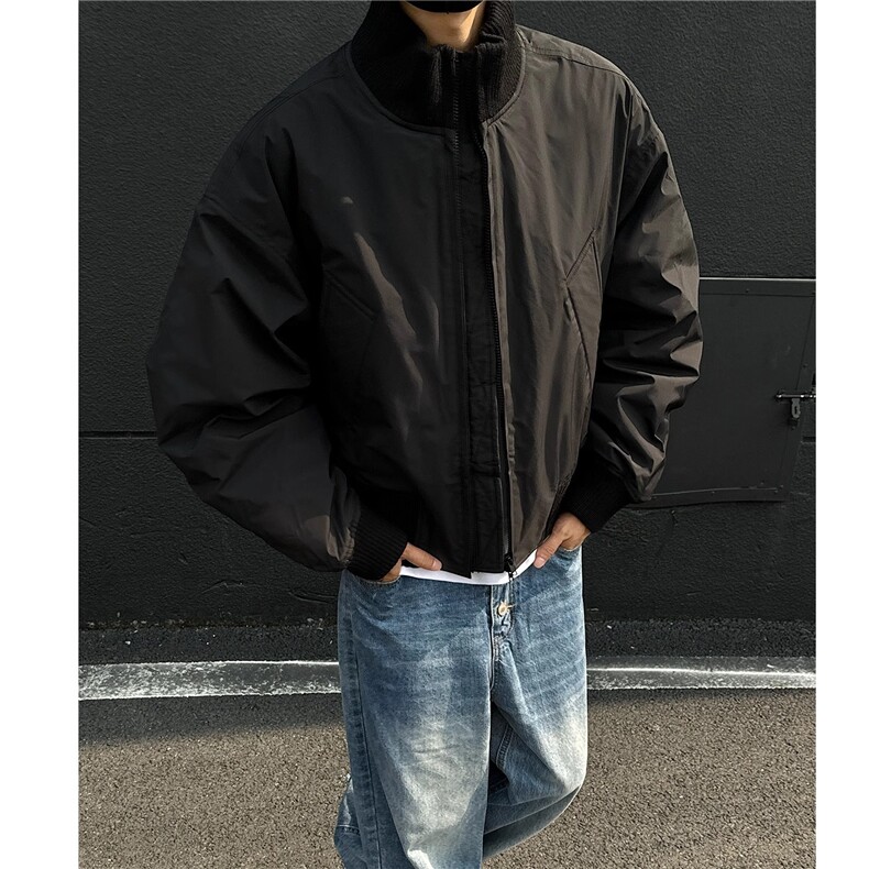 网络图现货美式潮牌痞帅飞行夹克廓型立领加厚棉服JS6108-P63,男装夹克,星座715-7