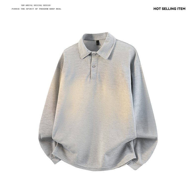 PL9010-P21-控48-现货POLO衫男长袖T恤纯色翻领透气网眼,男装Polo衫,星座116