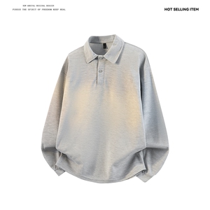 PL9010-P21-控48-现货POLO衫男长袖T恤纯色翻领透气网眼图片