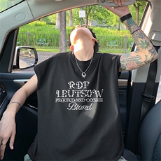 可48小时发货支持抖音得物来样二开240克重磅美式纯棉背心无袖t恤，男装背心/马甲，电商A486-1