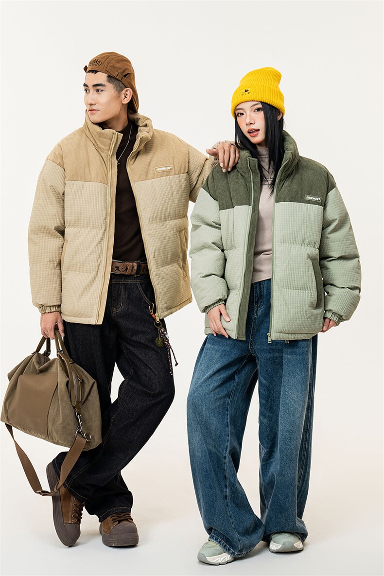 现货新款潮牌棉袄外套玉米格加厚棉衣面包服A436-0899-P80,男装棉衣,电商A436