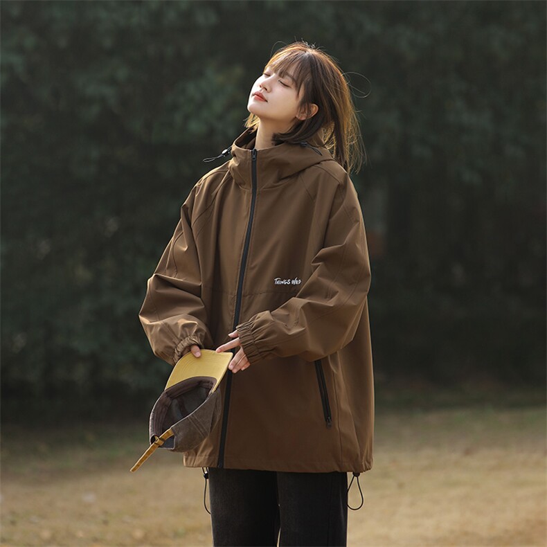 春季新款美式山系休闲纯色冲锋衣情侣潮流夹克外套JK7816-特P70,男装夹克,星座904