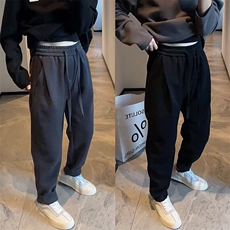 加绒加厚卫裤男士秋冬季潮牌宽松弹力哈伦裤子宽松百搭束脚休闲裤，男装休闲裤，星座506A