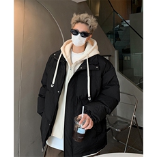 冬季棉服新款D4134-TP75不假两件连帽休闲高街保暖面包服男，男装棉衣，电商A102