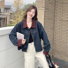 2026春款【有货】拼接牛仔外套B109-9305-145-198，女装短外套，2B109
