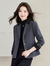 《档口现货》26秋上新气质通勤百搭灰色收腰西装小外套送腰带，女装西装，时尚风爆