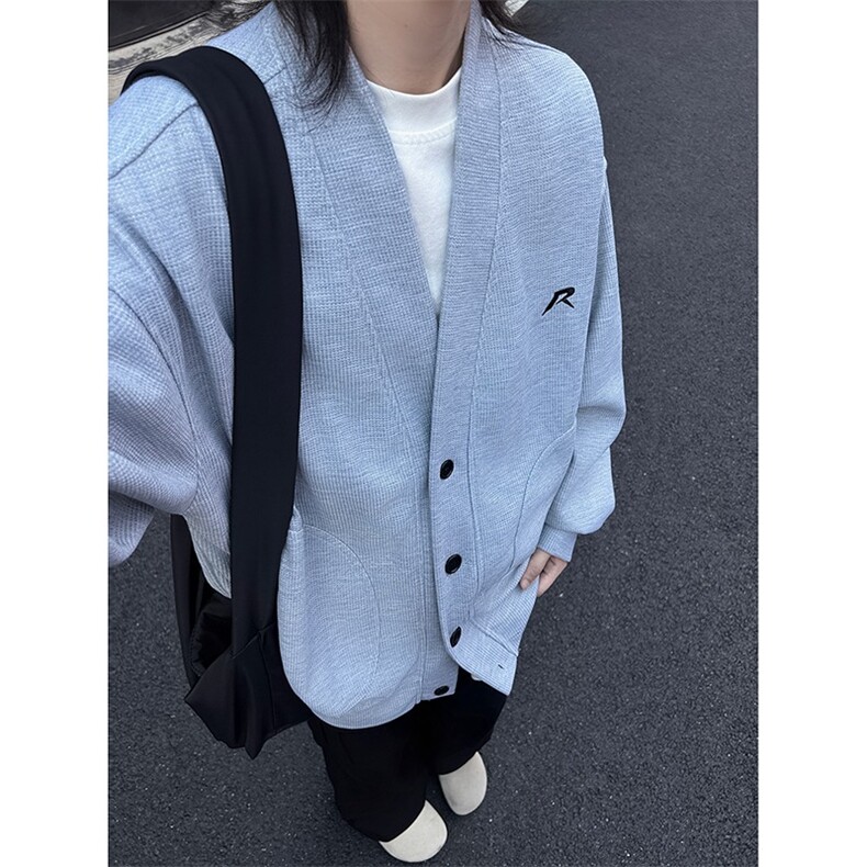开衫卫衣男款秋季cleanfit街头复古简约休闲宽松上衣外套 MY649图片