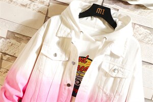 春季新款情侣百搭渐变色牛仔外套男女个性牛仔夹克 JK235-P60图片