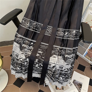 新中式风汉服马面半身裙男女款夏季潮牌宽松长裙KZ470-P48图片