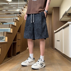！2026夏季新款男士冰丝短裤潮牌宽松脏脏五分裤DK329特P30，男装休闲裤，电商B220