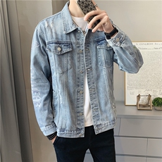 JK822-p80M-5X店主风ins牛仔夹克绣花破洞大码男日系CITYBOY，男装夹克，星座103A
