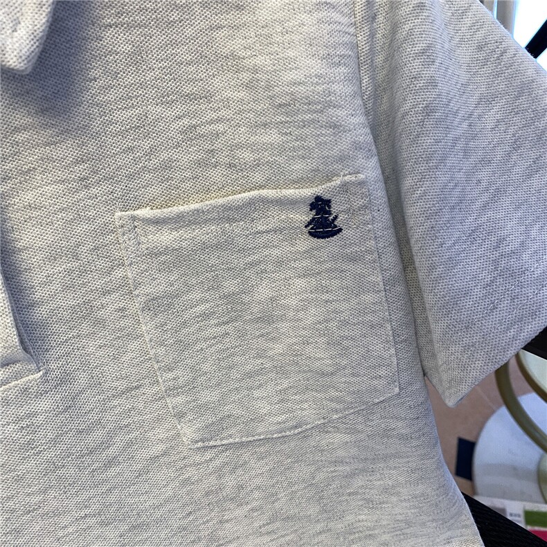 TT058-P45短袖t恤女夏2025新款短款潮刺绣口袋正肩翻领上衣女装,男装T恤,星座911-3