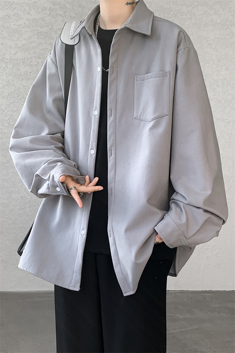 8XL-M长袖衬衫男休闲牛津纺纯棉衬衣打底外套CS517P55控78,男装衬衫,电商D206-1