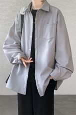 8XL-M长袖衬衫男休闲牛津纺纯棉衬衣打底外套CS517P55控78，男装衬衫，电商D206-1