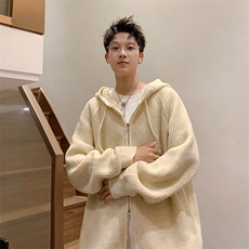 高质量鹿毛绒毛衣黑色灰色杏色秋冬开衫上衣毛衣外套，男装针织衫/毛衣，星座1013