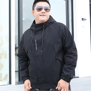 男大码连帽薄款刺绣夹克外套5032-1_1886(M-4XLP65 5XL-9XLP75)图片