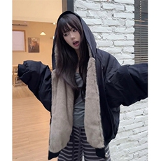 美式复古座山雕短款连帽毛领棉服秋冬新款毛绒绒派克服棉衣外套，男装棉衣，星座601-1