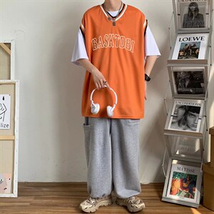 V领套头背心男潮流百搭休闲运动背心T13P24图片