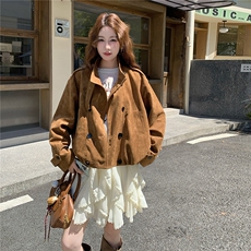 新品！复古麂皮夹克2C213-905-P155-K228，女装短外套，2C213