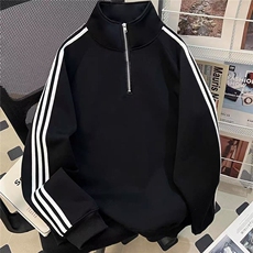 春季重磅400克足全棉POLO领拉链圆领卫衣外套RH143-P42，男装卫衣，星座610B-1