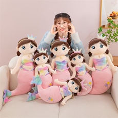 四面弹海星美人鱼公仔抱枕