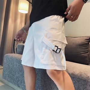 夏季运动裤工装短裤男生宽松篮球外穿冰丝薄款休闲裤港风新款图片