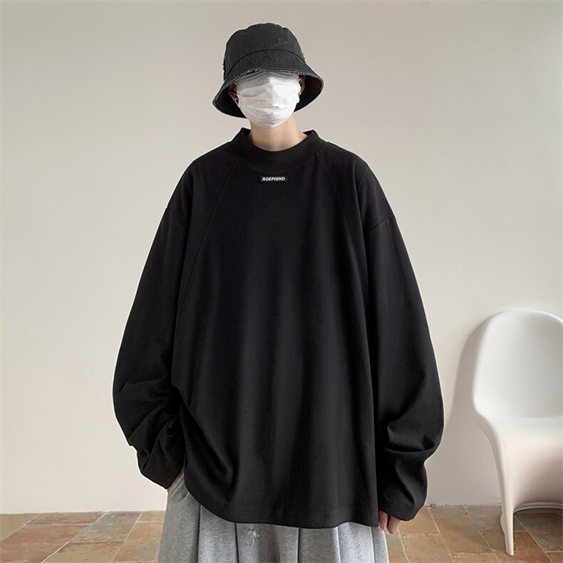 现货DR110-P32特无差价控58自制半高领双面高克重德绒打底衫,男装T恤,电商D232