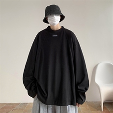 现货DR110-P32特无差价控58自制半高领双面高克重德绒打底衫，男装T恤，电商D232