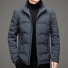 高端中老年80白鹅绒羽绒服夹克冬季新款男潮牌加厚立领羽绒服外套，男装羽绒服，钱塘723