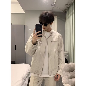 水洗牛仔外套女春秋季款美式复古立领工装夹克 JK7710图片
